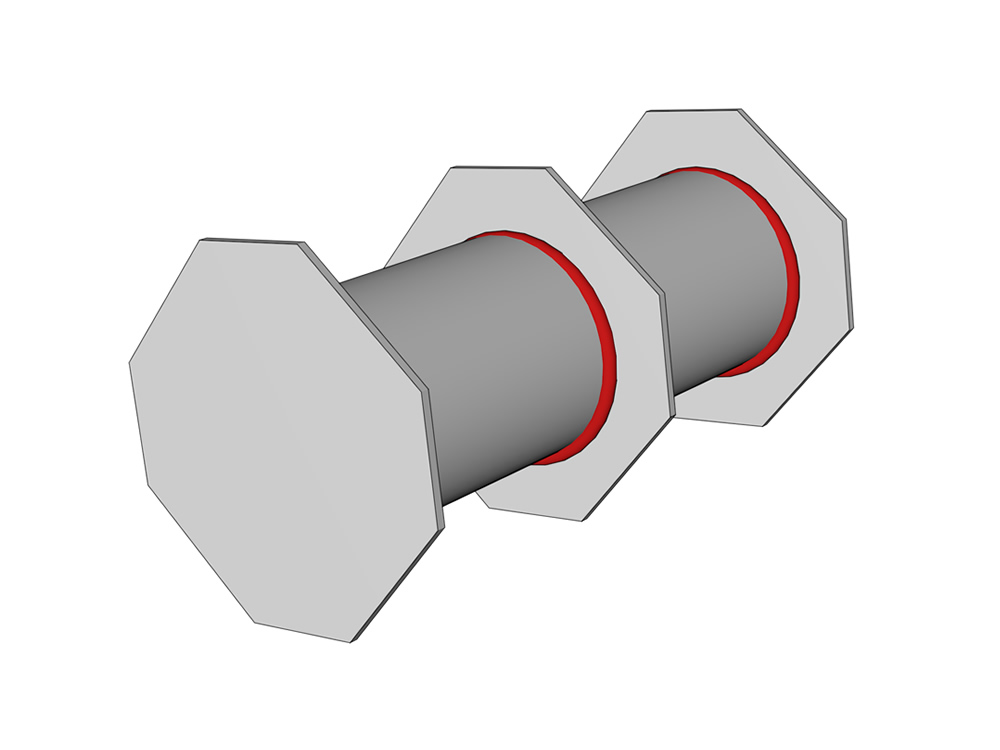 Round pipe core welding